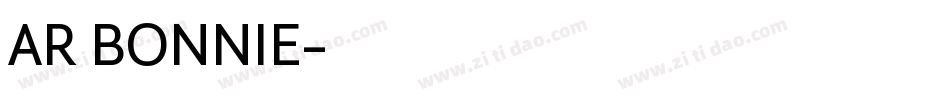 AR BONNIE字体转换